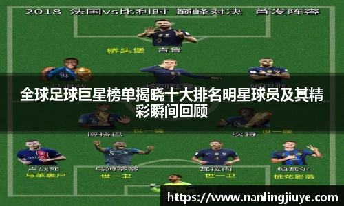 全球足球巨星榜单揭晓十大排名明星球员及其精彩瞬间回顾
