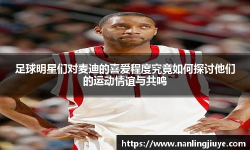 足球明星们对麦迪的喜爱程度究竟如何探讨他们的运动情谊与共鸣